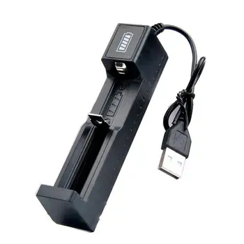 1 Slot Baterie Nabíječka USB Adaptér LED Smart Chargering Pro Akumulátory Li-ion 18650 14500 Univerzální Nabíječka Adaptér