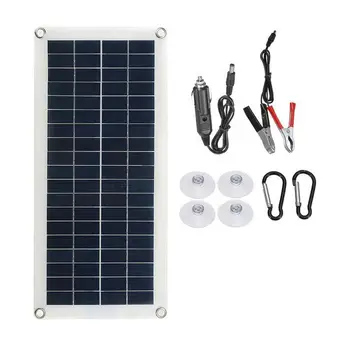 10/30/100W Solární Panel 12V, Solární Panel, Baterie, Regulátor Nabíjení 12V/24V Solární Invertor Kit Kompletní elektrické Energie