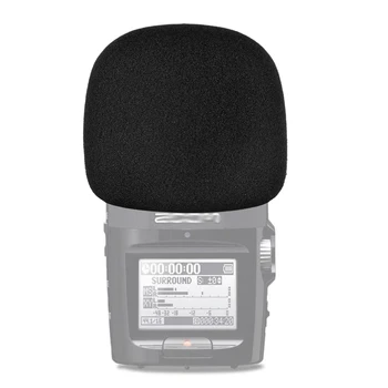 1ks Pro Zoom Recorder H2N Větruodolný Mikrofon Nahrávání Sklo Anti Hluk, Pop Filtr, přední Sklo Houba Mic Krytí Pěnové Černé