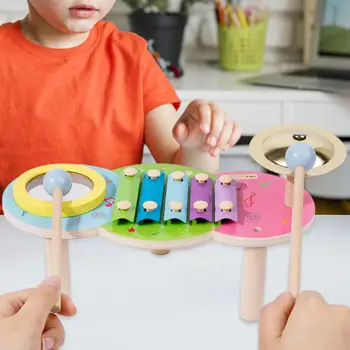 2 Kusy Montessori Bicí Hudební Nástroje Dřevěné Hudba Nastaví Rytmus Dítě