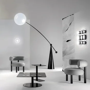 2024 Severské Moderní Kreativní Jednoduchá Rybářská Stojací Lampa Obývací Pokoj Ložnice Studie Hotelové Hale Art Dekorace LED Dálkové Stojací Lampa