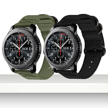 20mm 22mm hodinky popruh Pro Samsung Galaxy hodinek 46mm 42mm Active2 Active1 Gear S3 hranice Sportovní nylon nato strap