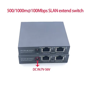 2port distence 500/1000m @10/100Mbps SLAN rozšířit POE 802.3 AT/AF poe 48V DC napájení 7V-56V