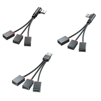 3 v 1 USB Splitter Kabel, USB Napájecí Splitter 1 Samec, 3 Samice USB 2.0 Adapter