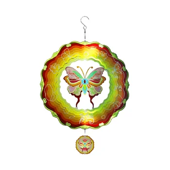 3D Rotující Vítr Chime Barva Přívěsek Motýl Zvonkohry Venkovní Závěsné Dekorace