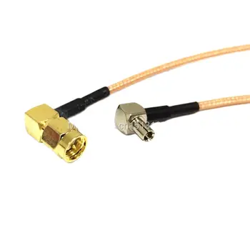 3G USB Modem Rozšíření SMA Konektor Samec pravý Úhel Na TS9 RA 90 Stupňů Konektor Kabel RG316 Adaptér 15CM