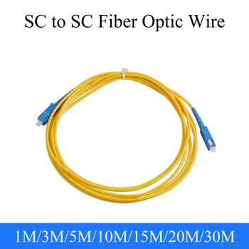 5KUSŮ Optický Kabel UPC SC SC Rozšíření Drát Single-Core Single Mode Simplex Vnitřní Patch Kabel 1M/5M/10M/15M/20M/30M