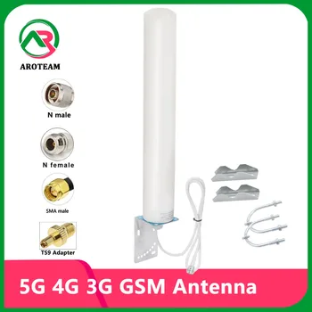600~4900Mhz celém Pásmu 5G 4G LTE 3G 2G GSM Omni Venkovní IP69 Vodotěsné Antenna18dbi opakovač signálu AP Anténa TS9 RP SMA N Male