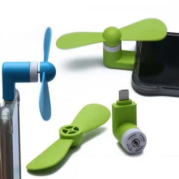 Android/USB/Typ C Mini Ventilátor Pro iPhone, Samsung, Huawei Kreativní Přenosné Mobilní Telefon USB Gadget Fanoušci Tester Micro USB