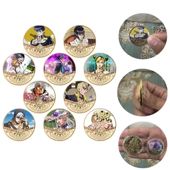 Anime JoJo Bizarní Dobrodružství Kira Yoshikage Pamětní Odznak Cosplay Slitiny Mince KILLER QUEEN Skull Sbírání Mincí Prop