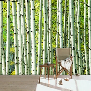 beibehang 3D nástěnné tapety na stěny 3 d Obývací pokoj TV pozadí wall paper Birch papel de parede papier peint papel pintado