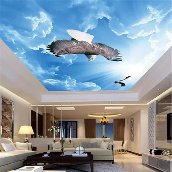 beibehang tapety home decor Foto tapetu na pozadí Modré oblohy, létající orel, obývací pokoj strop pozadí umění zdi, nástěnná malba
