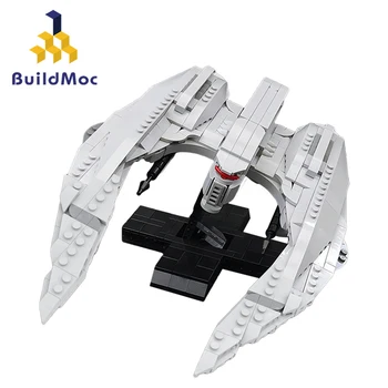 BuildMoc Cylonský Raider MK II Prostor Galactica, kosmické Lodi Stavební Bloky Nastavit Pro Battlestared Fighter Cihly Hračky Pro Děti Dárek