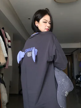 Deeptown Harajuku Demon T-košile, Ženy Kawaii nadměrně velké Grafické Y2k Streetwear Krátký Rukáv Trička Korean Módní Topy Japonské