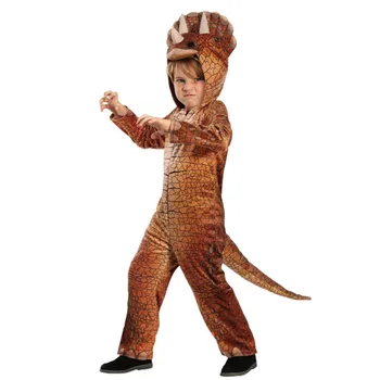 Den dětí Cosplay Halloween Karneval Jevištní Výkon, Zvířata, Děti, Dinosaurus Oranžový Trojúhelník Oblečení Dragon