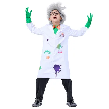 Děti Bláznivý Vědec, Profesionální Oblek Halloween Cosplay Kostýmy, Party, Role Playing Dress Up Oblečení