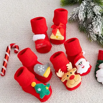 Děti dětské Ponožky pro Dívky, Kluky, Non-slip Tisk Bavlny Batole Baby Vánoční Ponožky pro Novorozence Dětské Krátké Ponožky, Oblečení
