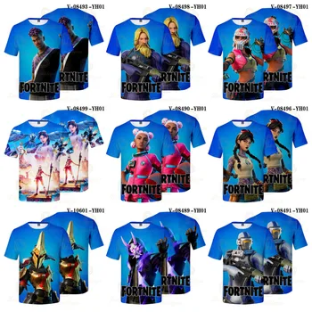 Fortnite Vítězství Royal 6 Do 19 Let, Děti Hrdina Tričko Battle Royale 3D T-shirt Chlapci Dívky Cartoon Topy Teen Oblečení