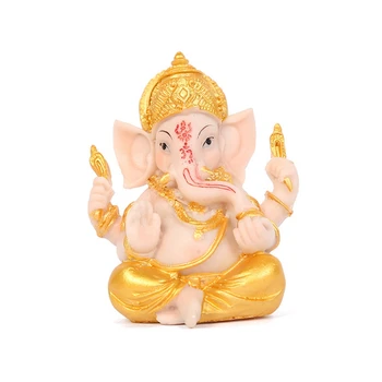 Haidianzi Zlata Lord Ganesha Socha Buddhy Sloní Bůh Sochy Ganesh Figurky