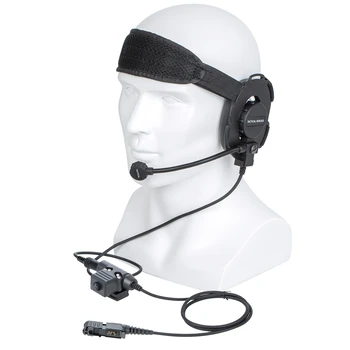 HD03 Taktické Bowman Elite II Headset Mikrofon s U94 PTT Adaptér pro Motorola Xir P6600 P6620 XPR3300 walkie talkie Rádio