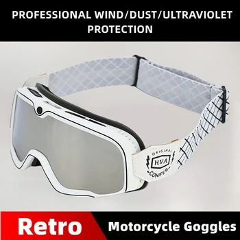 HVA Retro Motocykl Brýle, Lyžařské Brýle, Motokrosové Brýle Vintage Brýle Cyklistické Helmy Závodní Cafe Racer Chopper, ATV MTB