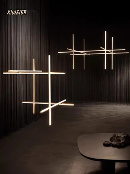 Italské Nordic postmoderní výstavní síň světla, hotel a restaurace přívěsek světla s minimalistické linie, LED světla ve tvaru