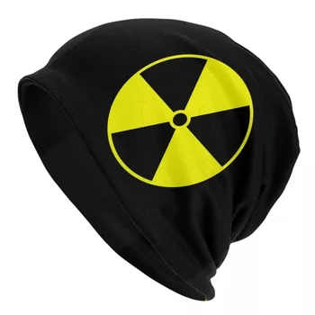 Jaderné Záření Symbol Teplé Pletené Čepice Módní Klobouk Podzimní Zimní Venkovní Kulichy Klobouky pro Muže, Ženy, Dospělé