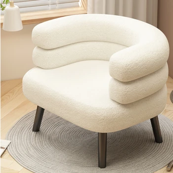 Jehněčí vlna obývací pokoj sedací soupravy INS jediné Křeslo relaxační kávy čeká make-up židle Design malé 2 místná pohovka nábytek nordic