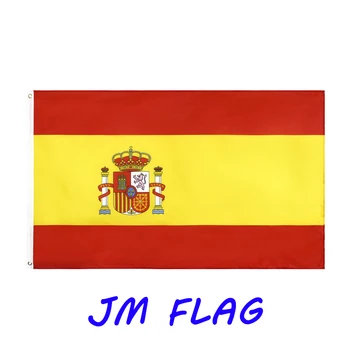 JMFLAG 90 × 150 cm Království, Španělsko, Španělská Vlajka Polyester Tištěné Dekorace Banner