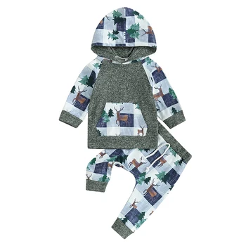 Kojenecké Podzim Dětské Oblečení Baby Boy Mikiny Mikina S Kapucí Stahovací Kalhoty Baby Boy Oblečení Nastavit