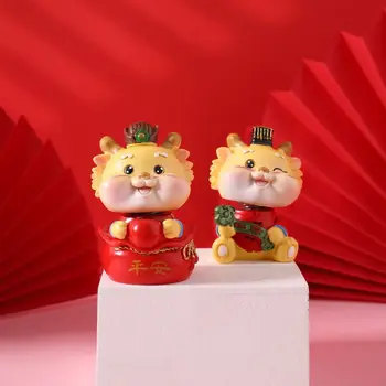 Kreslený Drak Ozdoby Čína-Elegantní Kreativní Třes Hlavy Obrázek Roztomilý Micro Krajiny Čínského Zvěrokruhu Figurky Jaře Festiva