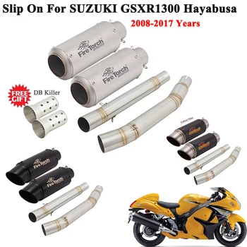 Motocykl Výfukových Únikové Systémy Pro SUZUKI GSXR1300 Hayabusa GSXR 1300 2008 - 2017 Upravit Odkaz Uhlíkové Trubky Tlumič DB Killer