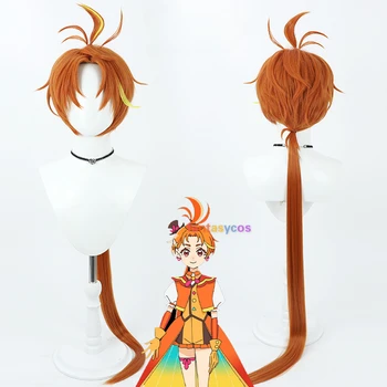 Nemůžu Nebe! Pretty Cure Vyléčit Křídlo Cosplay Paruka 120cm Dlouhé Rovné Anime Cosplay Paruky Tepelně Odolné Syntetické Vlasy + Paruka Čepice
