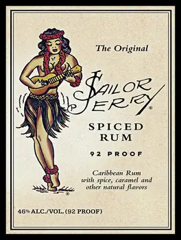 NINGFEI Sailor Jerry Rum 8x12 Palců Zdi Dekor Retro Plechové Znamení Cestování