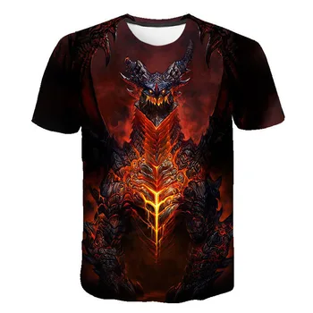 Nová Hra World Of Warcraft 3D Tištěné T-shirt Muži Ženy Módní Streetwear O-Neck T Košile Harajuku Oversized Trička Topy