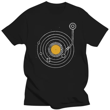 Nové Letní Muži Ležérní Tisk T-Shirt Módní 2019 značky pánské 100% Bavlna Kosmické Symfonie osobnosti T-shirt