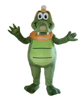 Nový Dospělý Halloween Vánoční Zelený Krokodýl Mascotte Fantazie Kreslený Maskot Kostým Plyš Maškarní Kostým Maskota