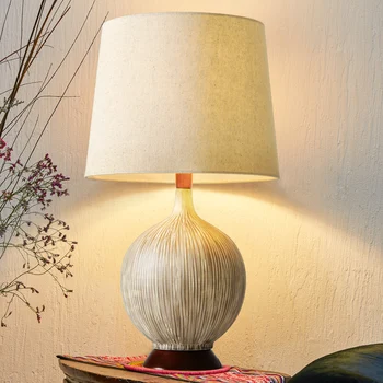 Osobní kokosové skořápky stolní lampa ložnice noční lampičky, kreativní keramické designer, obývací pokoj, Americký styl, teplý, moderní