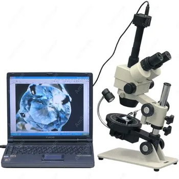 Pokročilé Jewel Gem Mikroskop--AmScope Zásoby 3.5 X-90X Pokročilé Jewel Gem Mikroskop + 10MP Fotoaparát