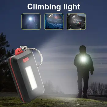 Přenosný Kapesní velikost COB LED Pracovní Světlo Klíčenka Svítilna Mini Nouzové Světlo Keychain Světlo Malé Pochodeň Camping Světlo 3Modes
