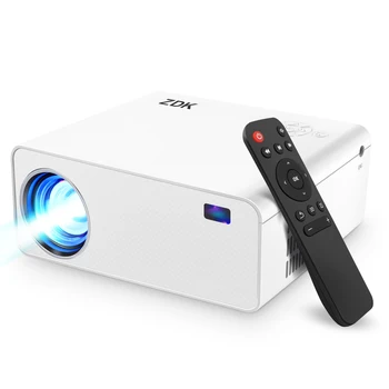 Přenosný Projektor Nativní 1080P HD 4K WI-fi Bluetooth Korekce Lichoběžníkového zkreslení Video Projektory 7500 Lumenů Domácí Kino LED Beamer