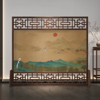 Přizpůsobit se nové Čínské obrazovku rozdělit na obývací pokoj a ložnici, a blok domácnosti moderní jednoduchý verandě solidwood