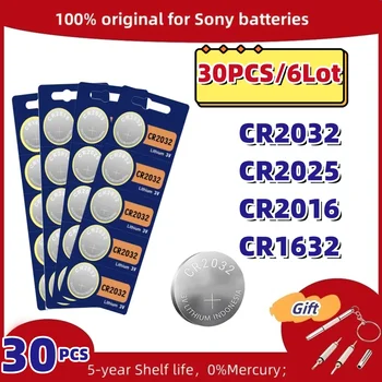 Původní Pro Sony CR2032 Lithiová Baterie CR2016 CR2025 CR1632 Hodinky Hračky Kalkulačka Auto Klíče Dálkového Ovládání Tlačítko Mince Buněk