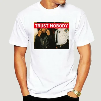 Rapper Tupac Shakur Tričko 2Pac Věřit Nikdo Pánské Tričko Vintage Shirt Značky T Košile hip-hop cool muži tričko homme 2559X