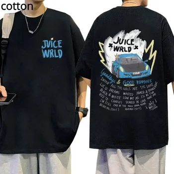 Rapper WRLD Tisk Grafické T-Shirt Pánské Hop Retro Gothic T-košile Muži Ležérní 100% Bavlna Oversized Tričko Streetwear