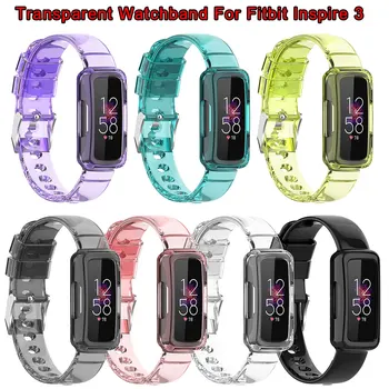 Silikonové Watchband Pro Fitbit Inspire 3 Transparentní Popruh Na Zápěstí SmartWatch Band Náhradní Fitbit Inspire3 Náramek