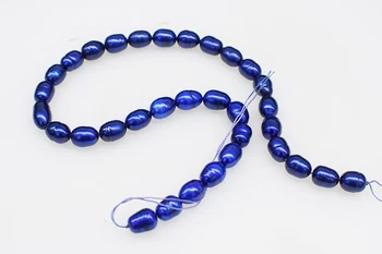 sladkovodní pearl modrá/červená vejce 10-12mm volné korálky přírody pro výrobu šperků náhrdelník 38cm FPPJ