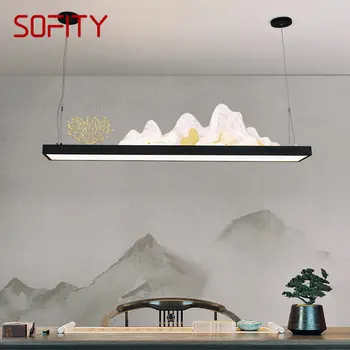 SOFITY Čínském Stylu Přívěsek Lustr Moderní LED 3 Barvy, Kreativní Krajina Visí Světla Pro Domácí Čaj Dům Jídelna
