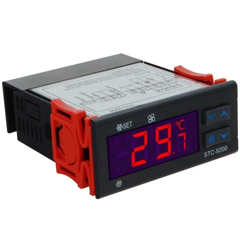 STC-9200 Digitální Regulátor Teploty Thermoregulatorre s Frigeration Rozmrazování Ventilátor Funkce Alarmu AC 220V