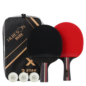 Stolní Tenis Raketa Double Face Pupínky-V 3 Hvězdičkový Pingpong Pádlo Rakety Set